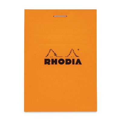 Rhodia Top-Stapled Notepad - Orange, Graph, 3" x 4"
