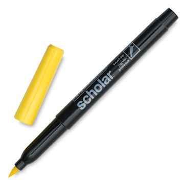 Open in modal - Prismacolor Scholar Marker Set - Single Yellow Marker at angle and uncapped