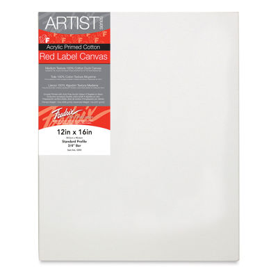 Fredrix Red Label Cotton Canvas - 12" x 16", 3/4" Profile