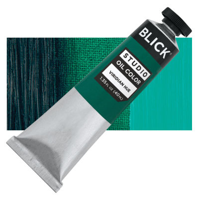 Blick Oil Colors - Viridian Hue, 40 ml, Tube with Swatch