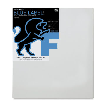 Fredrix Blue Label Cotton Canvas - 14" x 18", 3/4" Profile