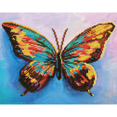 Leisure Arts Diamond Painting Kit - Watercolor Butterfly, finished design