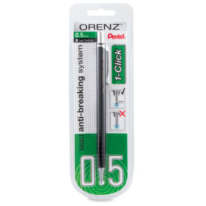 Pentel Orenz 1-Click Mechanical Pencil - Black, 0.5mm (front of package)