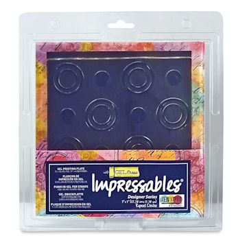 Open in modal - Gel Press Impressables - Front of package of Repeat Circles Plate