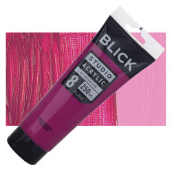 Blick Studio Acrylics - Quinacridone Magenta, 8 oz tube