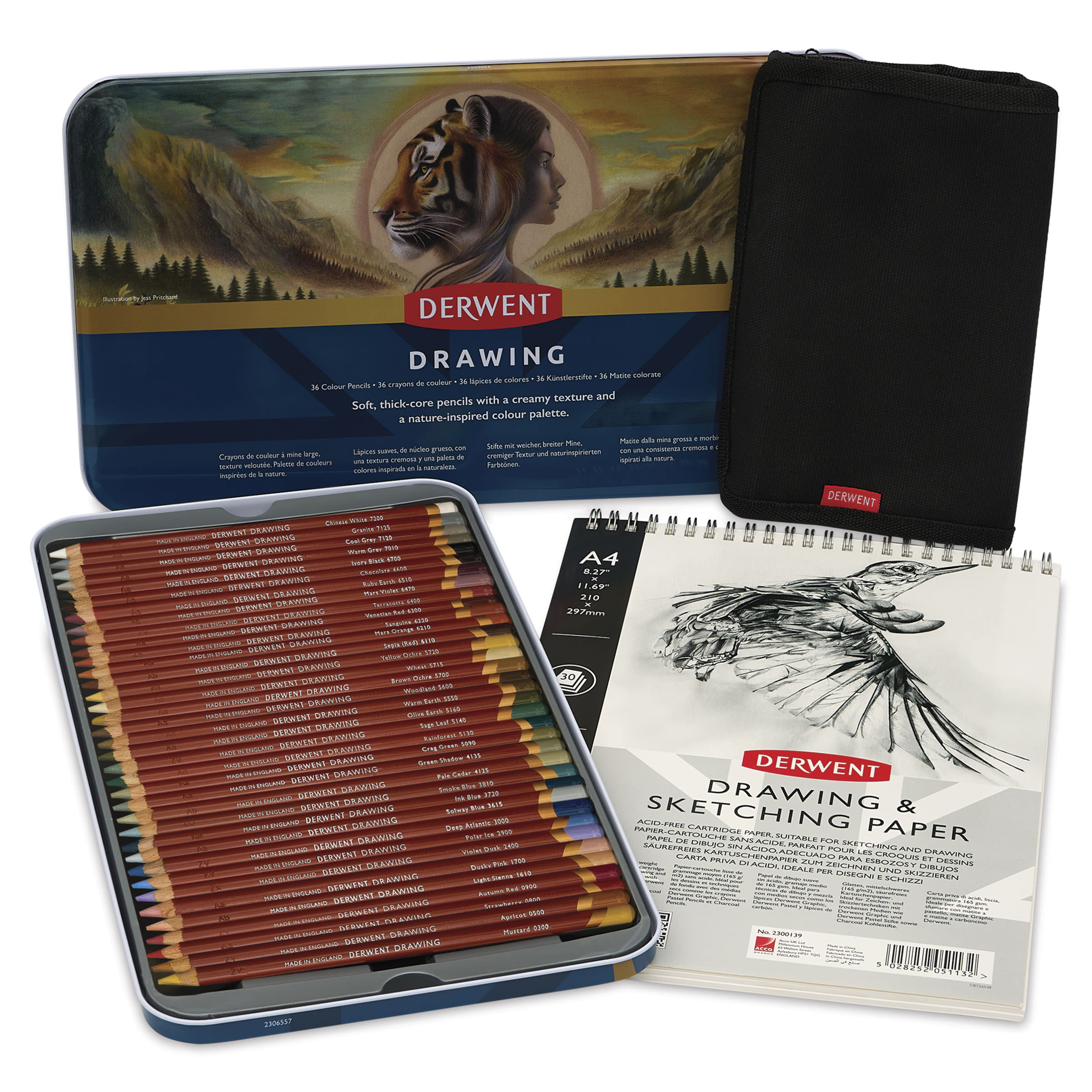 Derwent Drawing Pencils - Blick Exclusive! Set of 36 with Sketch Pad and Artpack