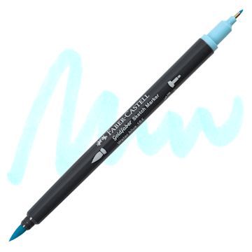 Open in modal - Faber-Castell Goldfaber Sketch Dual-Tip Marker - 164 Water Blue, swatch and marker