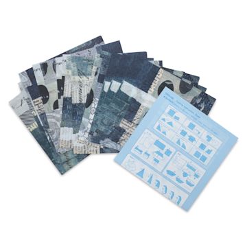 Open in modal - Yasutomo Karen Elaine Origami Paper Collage Pack - Black & White, Pkg of 24, out of packaging