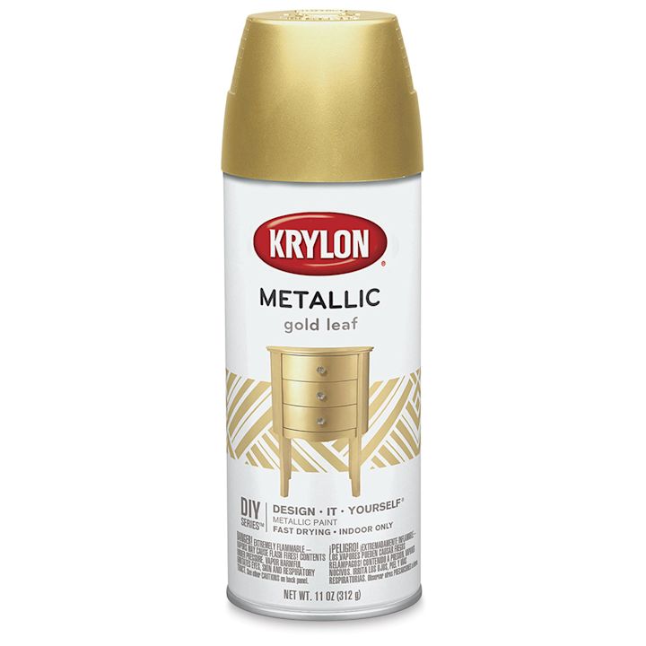 Krylon Brilliant Metallic Spray Paint Gold Leaf, 11 oz BLICK Art