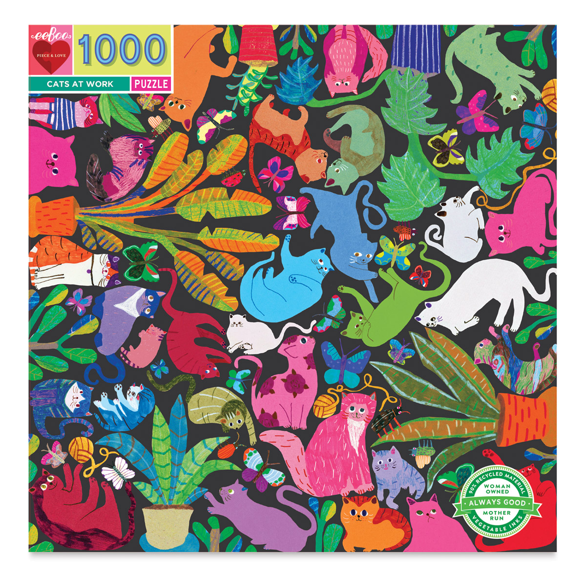Details about   1000 Pieces Adult Challenge Learning Education Toy Windowsill Cats Jigsaw YD 