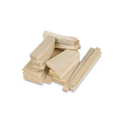 Midwest Products Balsa Bag Assortment - Example of Assorted widths and lengths available in Assortments