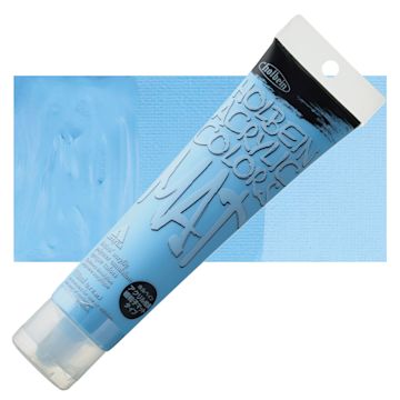 Open in modal - Holbein Mat Acrylic - Aqua Blue, 110 ml tube and swatch