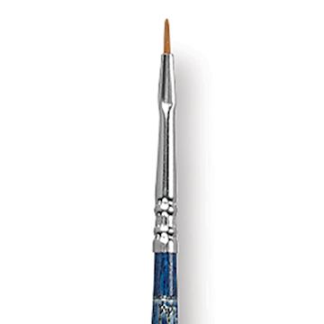 Open in modal - Escoda Optimo Kolinsky Sable Brush - Bright, Long Handle, Size 0 close up