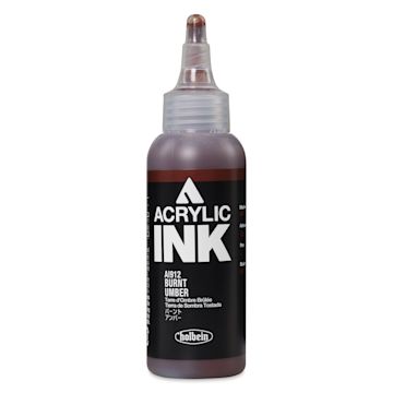 Open in modal - Holbein Acrylic Ink - Burn Umber, 100 ml, front of the bottle