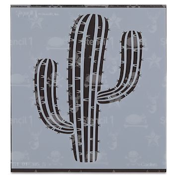 Open in modal - Stencil1 Stencil - Cactus, 5-3/4'' x 6''