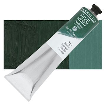 Open in modal - Sennelier Rive Gauche Artists Oil Color - Green Earth, 200 ml tube and swatch