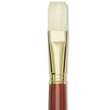 Open in modal - Blick Master Bristle Brush - Flat, Long Handle, Size 20 close up