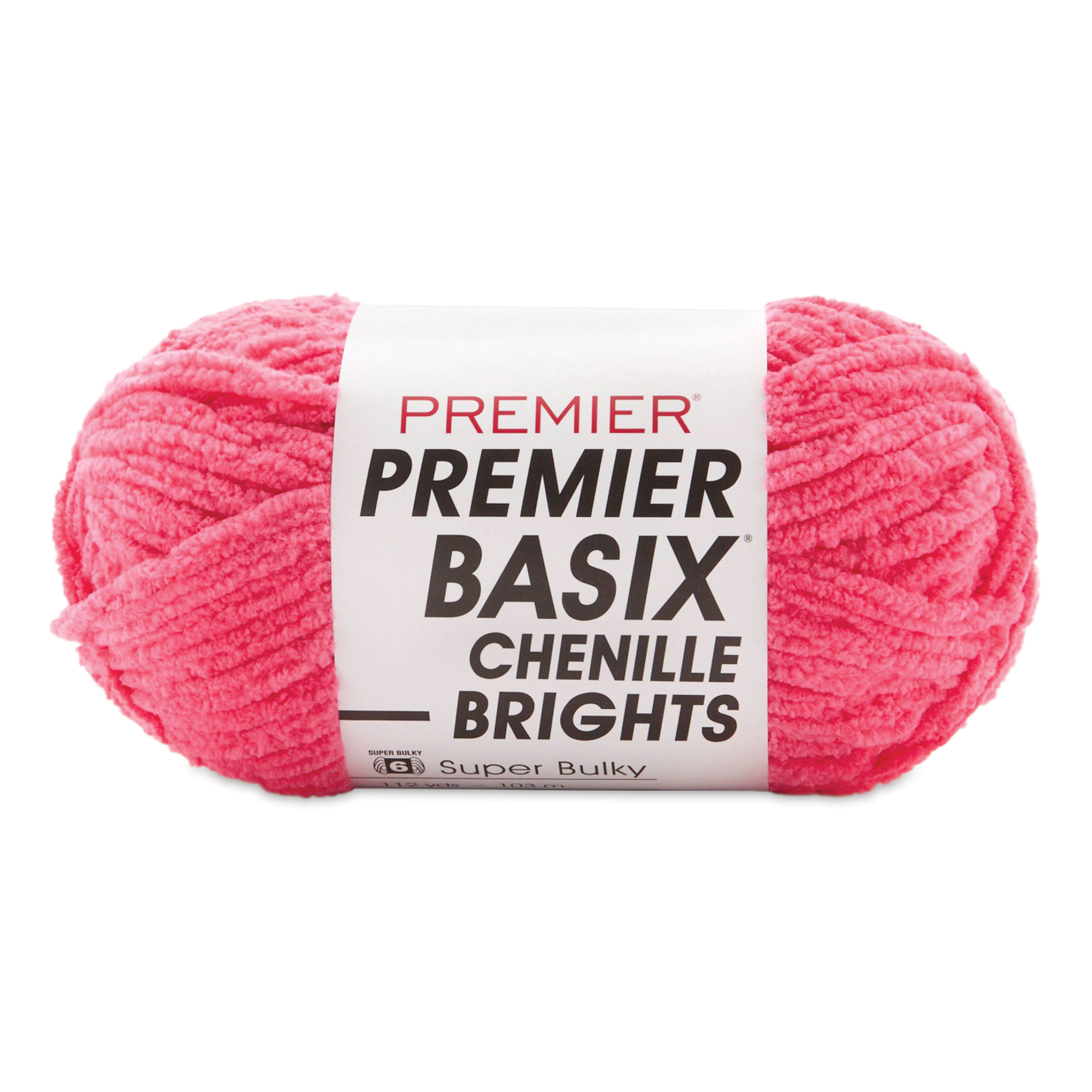 Premier Yarns Basix Chenille Brights Yarn - 5.3 oz - #6 Super Bulky Weight - 3 Pack Bundle with Bella's Crafts Stitch Markers (Bright Violet)