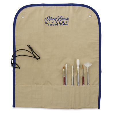 Silver Brush Travel Totes - Closeup of Short handle tote shown with brushes (not included)