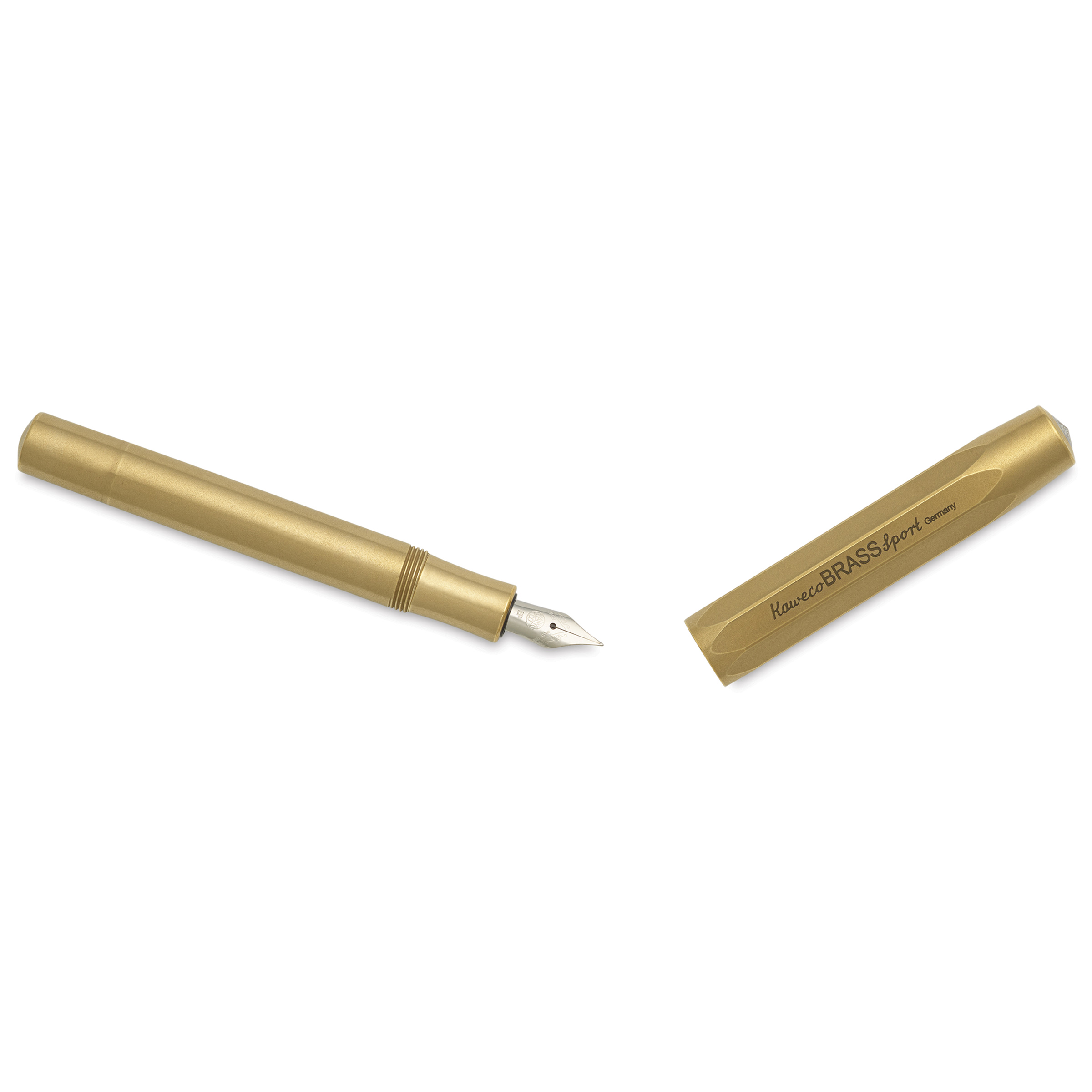 Kaweco Brass Sport Fountain Pen - Extra Fine Nib, Blue Ink | BLICK