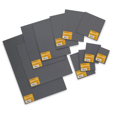 Richeson Unmounted Easy-to-Cut Linoleum - Top view of assorted sizes available