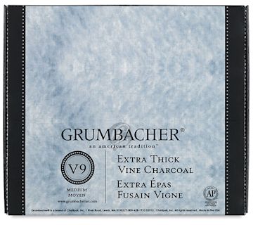 Open in modal - Vine Charcoal Jumbo Stick - Front of package of 25 sticks