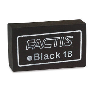 General's Factis Magic Black Eraser - single eraser shown at slight angle