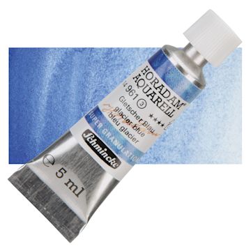 Open in modal - Schmincke Horadam Aquarell Watercolor - Glacier Blue, 5 ml tube and swatch