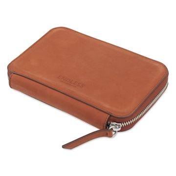 Open in modal - Endless Companion 5 Pen Pouch - Brown, pen case laid flat