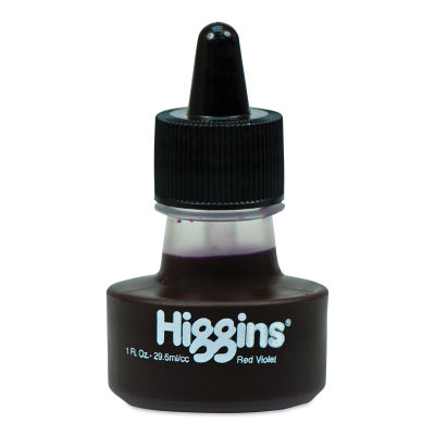 Higgins Dye-Based Drawing Ink - 1 oz, Red Violet, Non-Waterproof, Dye-Based Ink