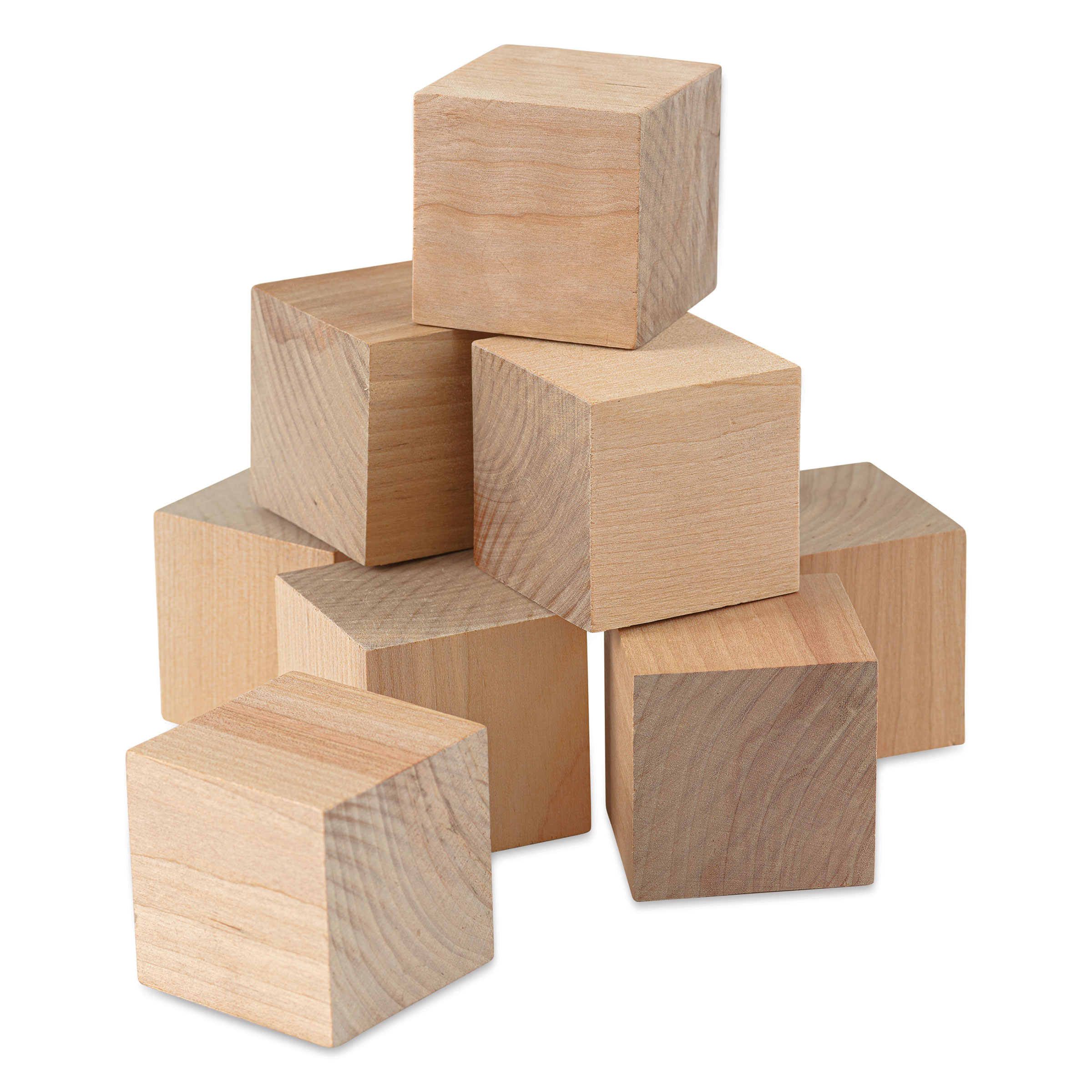 Hygloss Wooden Blocks - Pkg Of 8, 2" Cubes | BLICK Art Materials