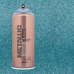 Montana Metallic Effect Spray Paint - Ice Blue, Spray Can with Swatch