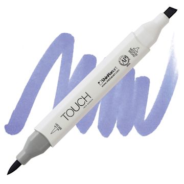 Open in modal - ShinHan Touch Twin Brush Marker - Blue Berry PB273 marker and swatch