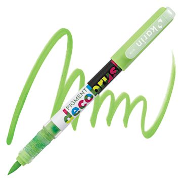 Open in modal - Karin Pigment Decobrush Marker - Apple marker and swatch