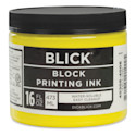 Blick Water-Soluble Block Printing Ink - Yellow, 16 oz Jar