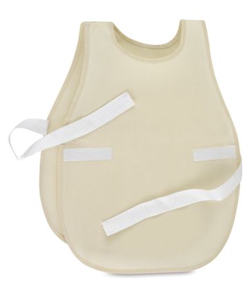 Open in modal - Child's White Smock - Top view of Small Smock showing ties