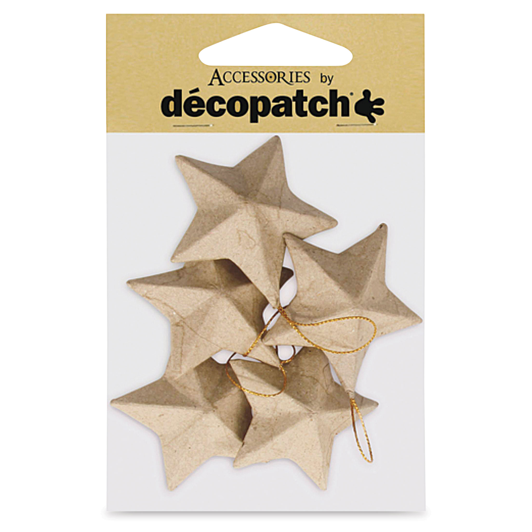 Decopatch Paper Mache Ornament Stars, Pkg of 5 BLICK Art Materials