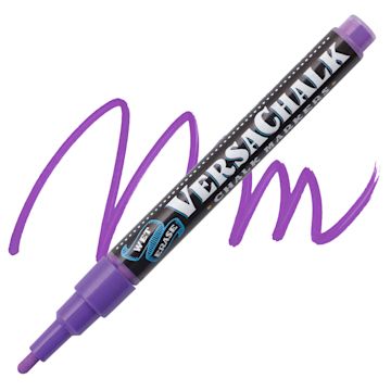 Open in modal - VersaChalk Wet Erase Liquid Chalk Marker - Neon Purple, 3 mm, swatch and marker