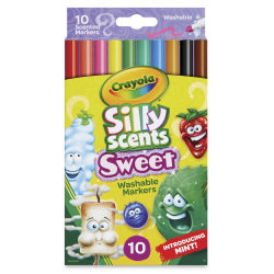 Crayola Silly Scents Washable Markers - Slim, Set of 10