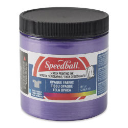 Speedball Opaque Iridescent Screen Printing Ink - Amethyst, 8 oz Jar