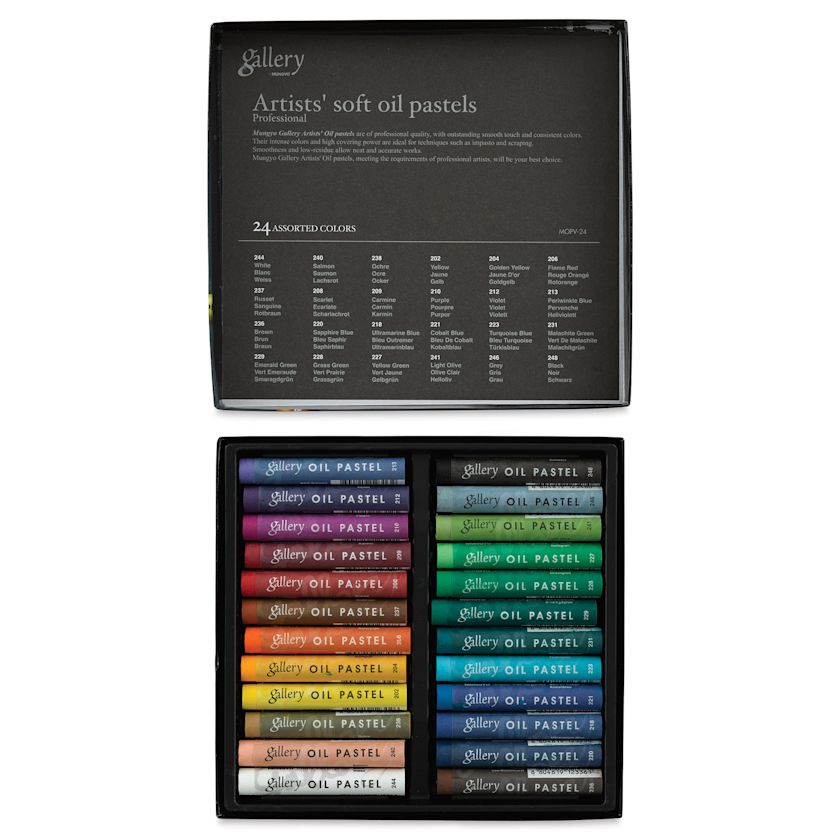 Mungyo Gallery Pastelli A Olio Morbidi – Set 72 Colori In Cassetta Legno Con Accessori - 5
