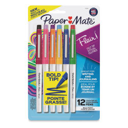Paper Mate Flair Bold Pens - Set of 12