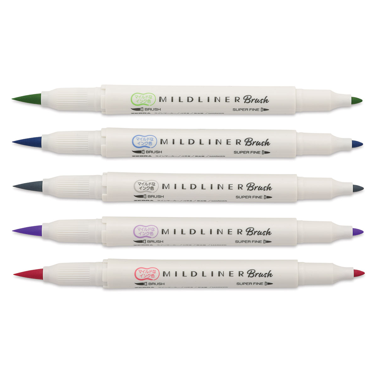 Zebra Mildliner Double Ended Brush Pen & Marker 5/Pkg-Cool & Refined -  045888792050