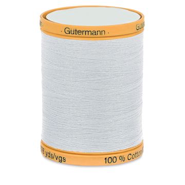 Open in modal - Gutermann Cotton Thread - White, 876 yd Spool