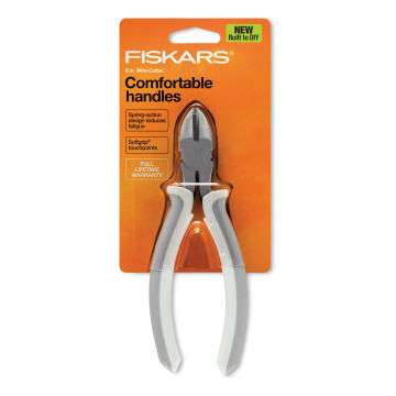 Fiskars Precision Wire Cutter - Front view of package showing cutter
