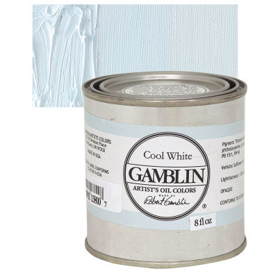 Gamblin Artists' Oil Color - Cool White, 8 oz can