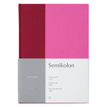 Semikolon Cutting Edge Notebook - Raspberry/Fuschia, 176 Pages, 5-3/4" x 8-1/4" (front cover)