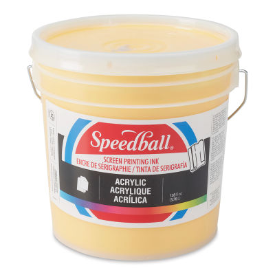Speedball Permanent Acrylic Screen Printing Ink - Medium Yellow, Gallon