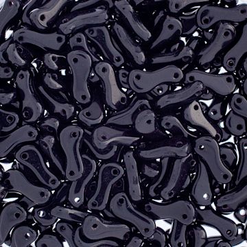 Open in modal - John Bead Czech Link Beads - Loose Glossy Black beads

