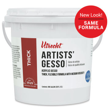 Utrecht Artists Acrylic Gesso - White, 128 oz